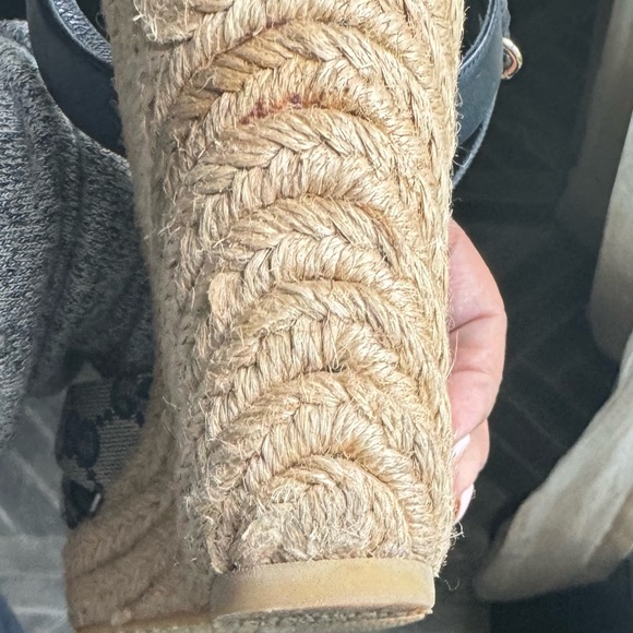 USED -GUCCI Penelope GG Canvas- espadrille wedge size 6 1/2- AUTHENTIC - Picture 5 of 16